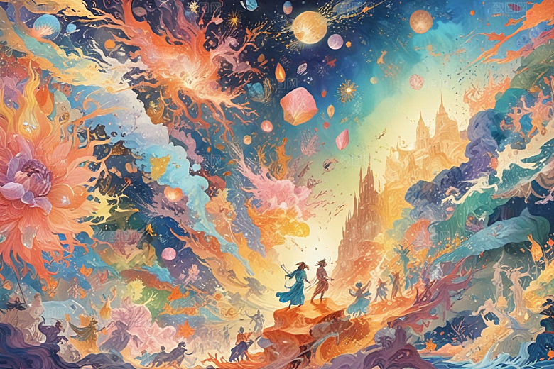 幻想宇宙奇幻风景画图片