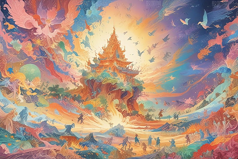幻想宇宙奇幻风景画图片