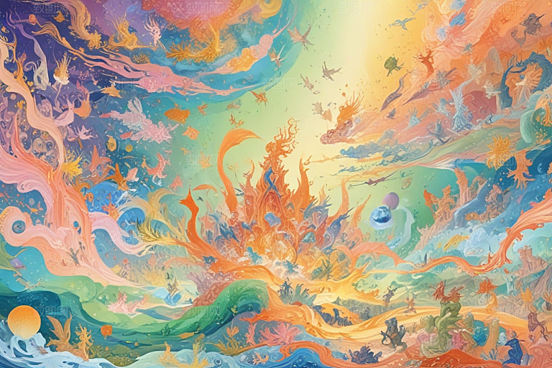 幻想宇宙奇幻风景画图片