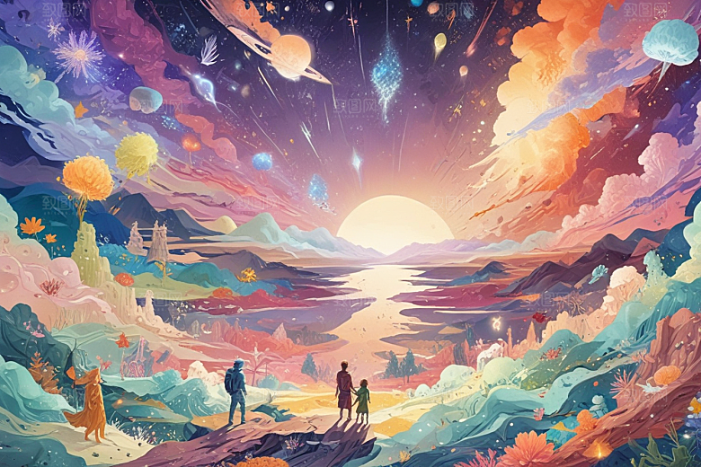 幻想宇宙奇幻风景画图片