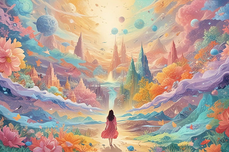 幻想宇宙奇幻风景画图片
