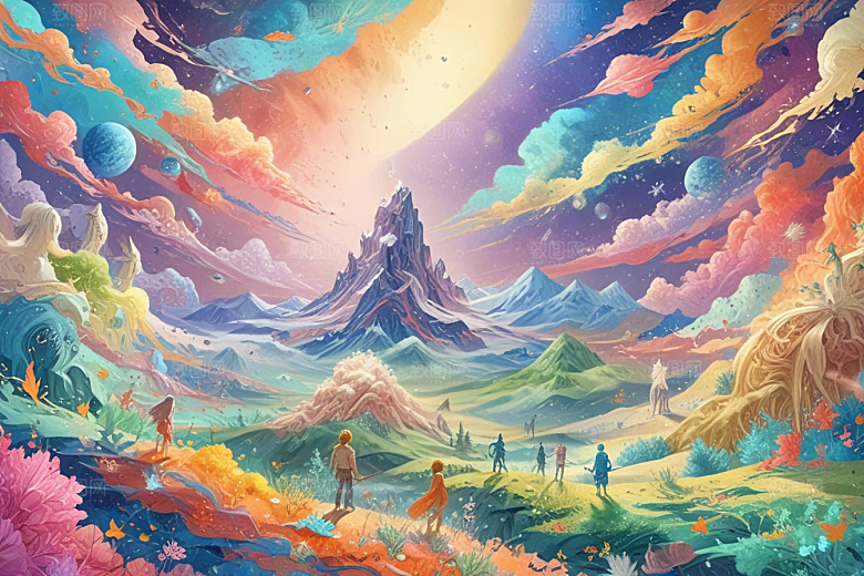幻想宇宙奇幻风景画图片