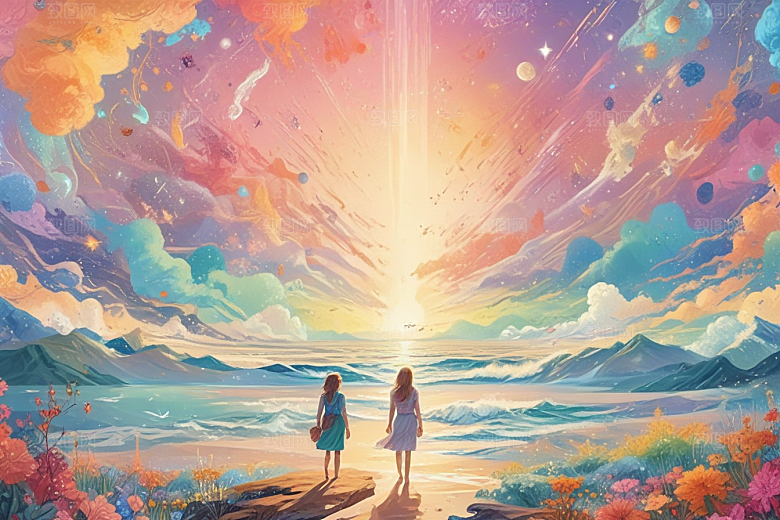 幻想宇宙奇幻风景画图片