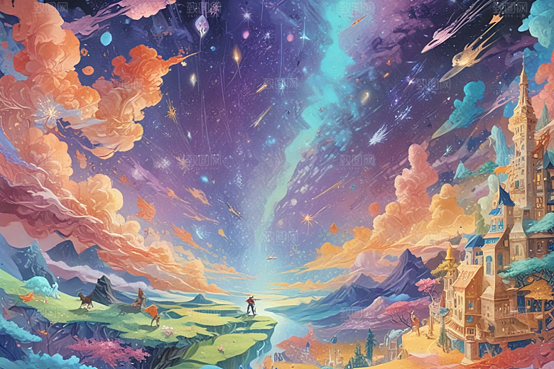 幻想宇宙奇幻风景画图片