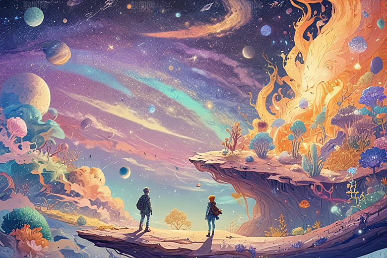 幻想宇宙奇幻风景画图片