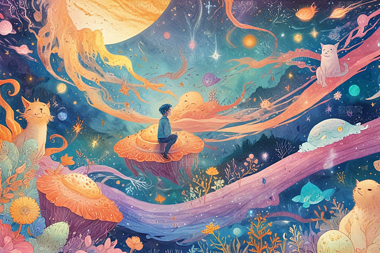 幻想宇宙奇幻风景画图片
