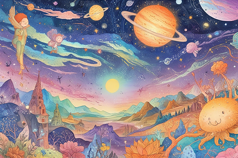幻想宇宙奇幻风景画图片