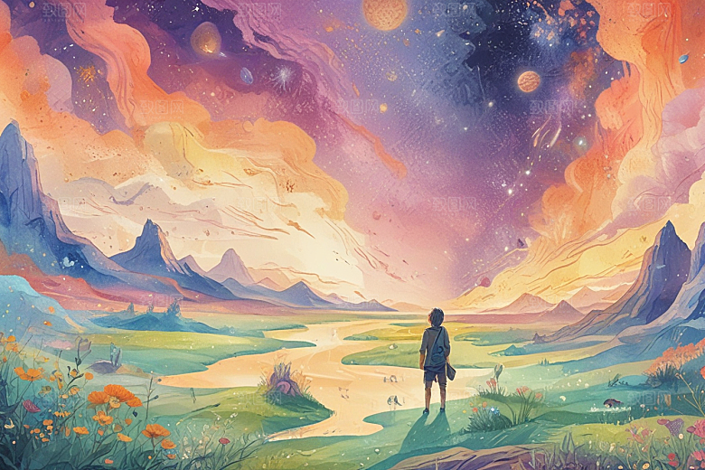 幻想宇宙奇幻风景画图片