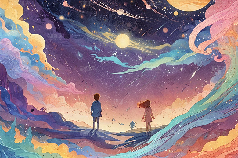 幻想宇宙奇幻风景画图片