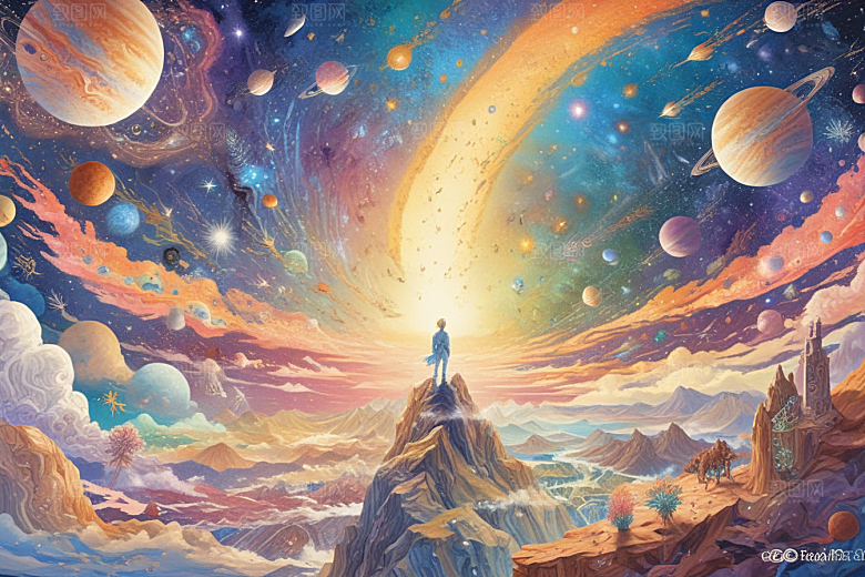 幻想宇宙奇幻风景画图片