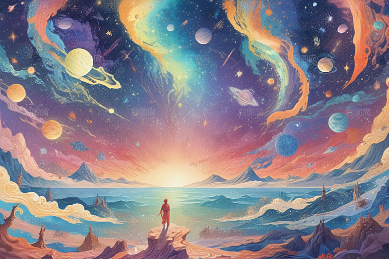幻想宇宙奇幻风景画图片