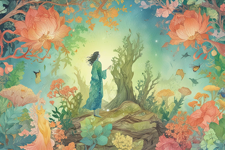 自然女神美丽森林图片