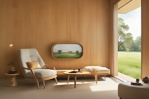 木质简约风格室内设计图图片