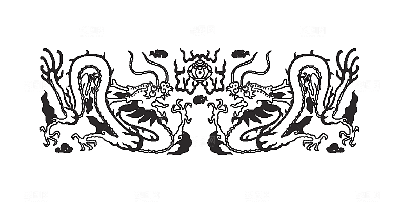 矢量凤凰花纹元素