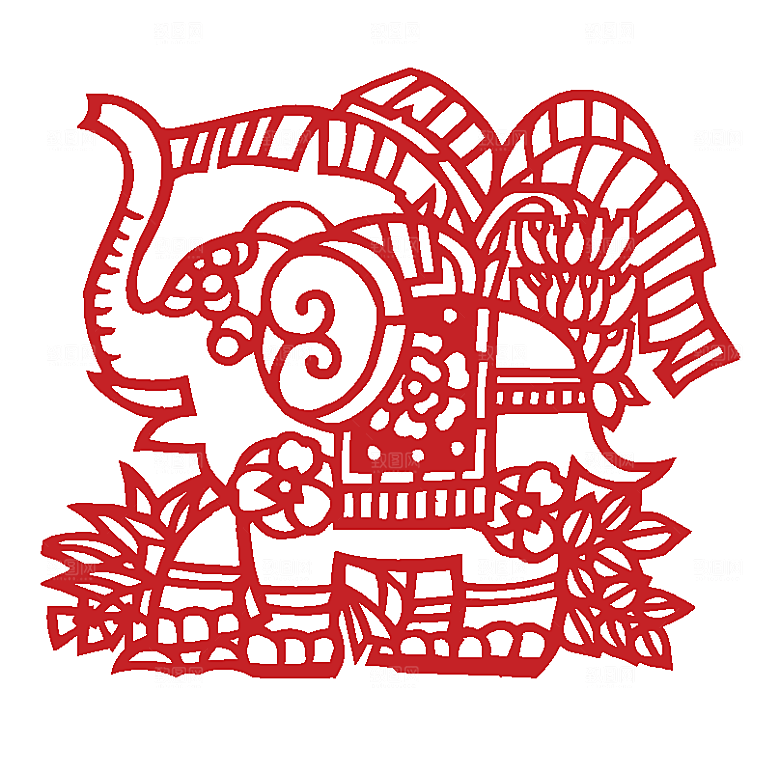 中国风剪纸创意素材
