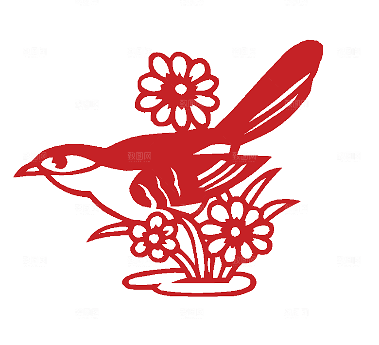 矢量中国风剪纸底纹素材