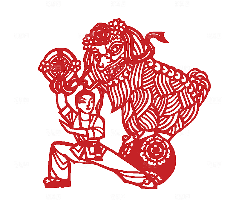 矢量中国风剪纸底纹素材