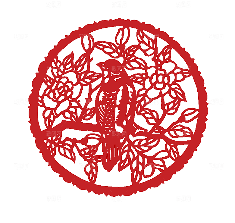 矢量中国风剪纸底纹素材