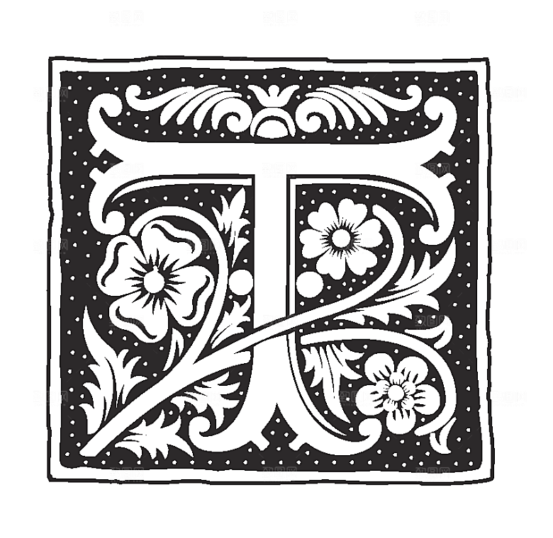 创意矢量英文字母花纹设计