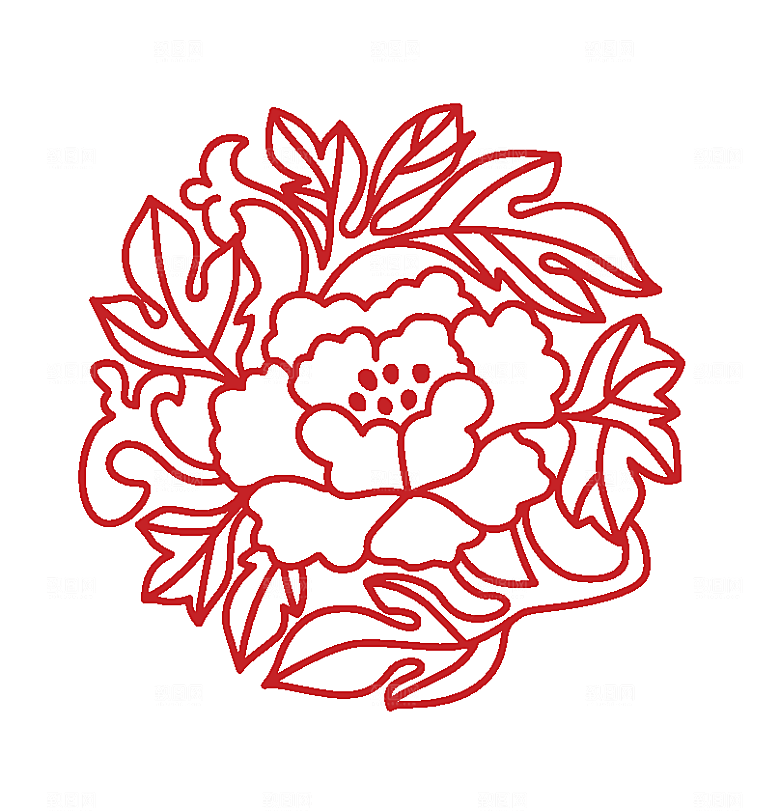 中式花纹元素底纹素材
