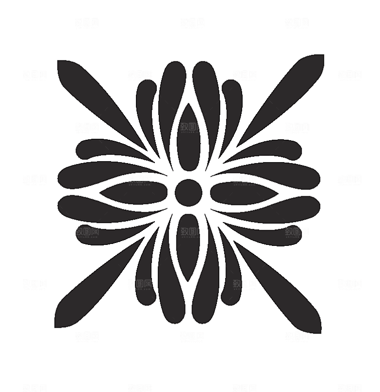 中式花纹元素底纹素材