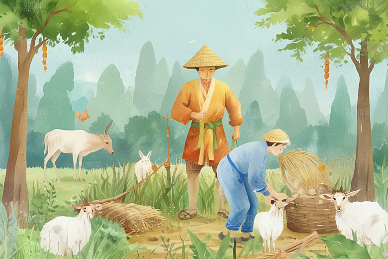 传统农耕文化写照图片