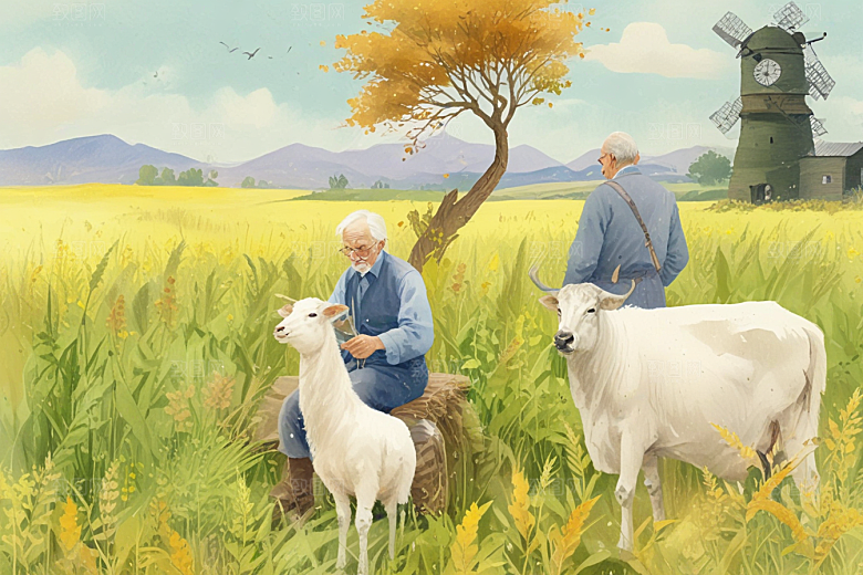 思考人生智慧老人图片