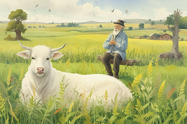 思考人生智慧老人图片