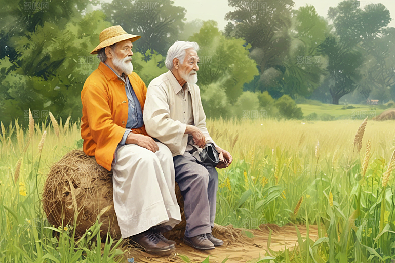 思考人生智慧老人图片