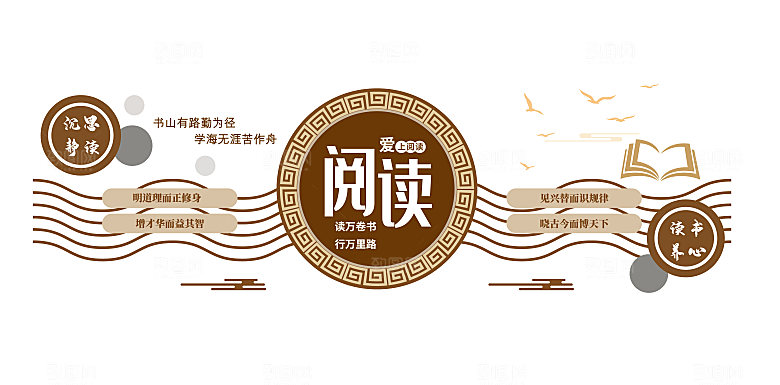 校园阅读文化墙读书文化墙