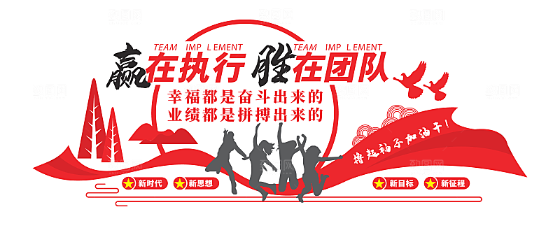 业绩战报企业文化墙