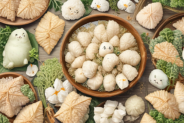 可爱食物插画萌化人心的小团子们图片