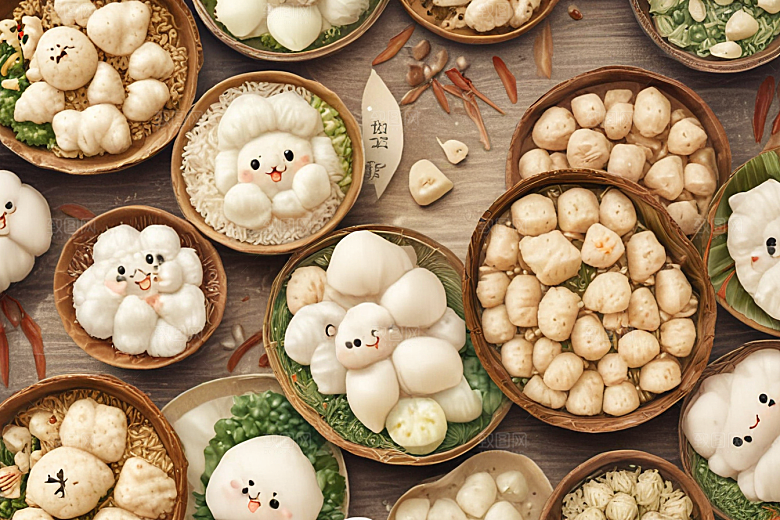 可爱食物插画萌化人心的小团子们图片