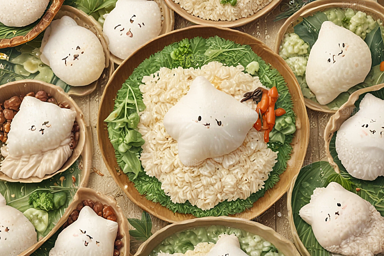 可爱食物插画萌化人心的小团子们图片