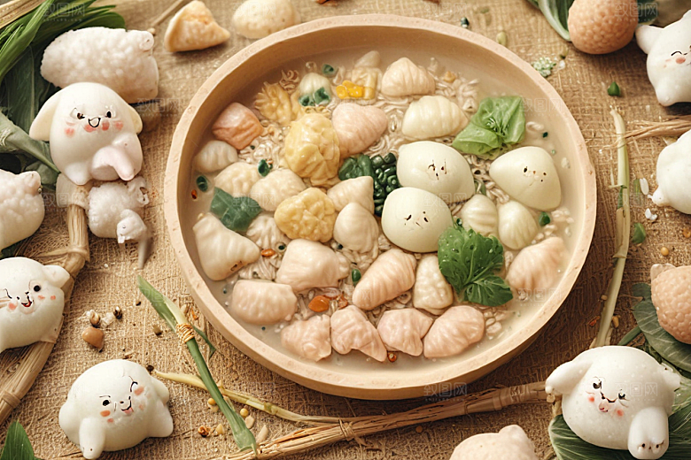 可爱食物插画萌化人心的小团子们图片