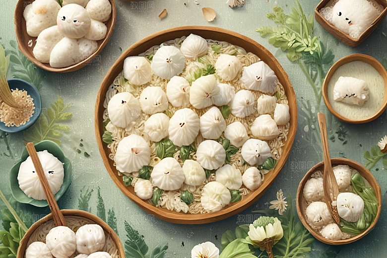 可爱食物插画萌化人心的小团子们图片