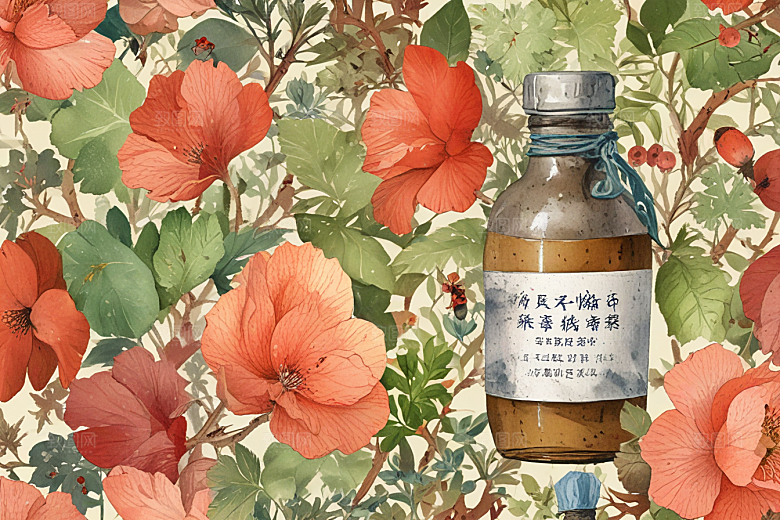 古风插画展现药酒文化韵味图片