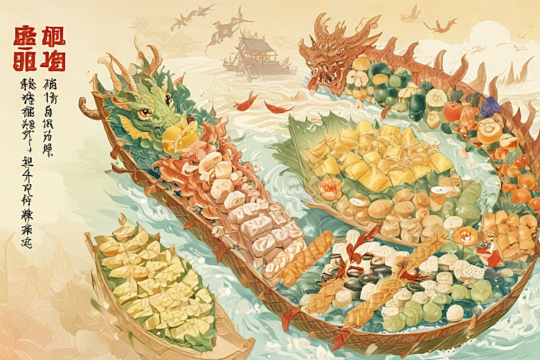 美食汇聚龙舟盛宴图片