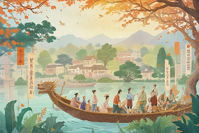 端午节龙舟竞渡盛况空前图片