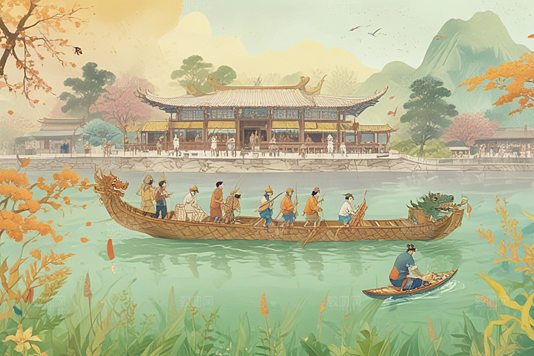端午节龙舟竞渡盛况空前图片