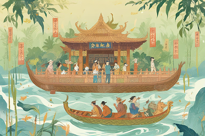 端午节龙舟竞渡盛况空前图片