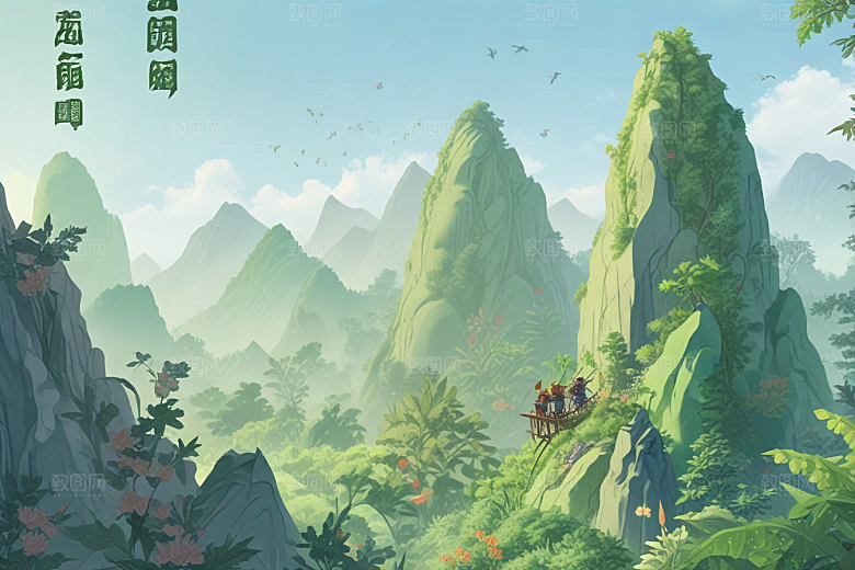 桂林山水甲天下图片