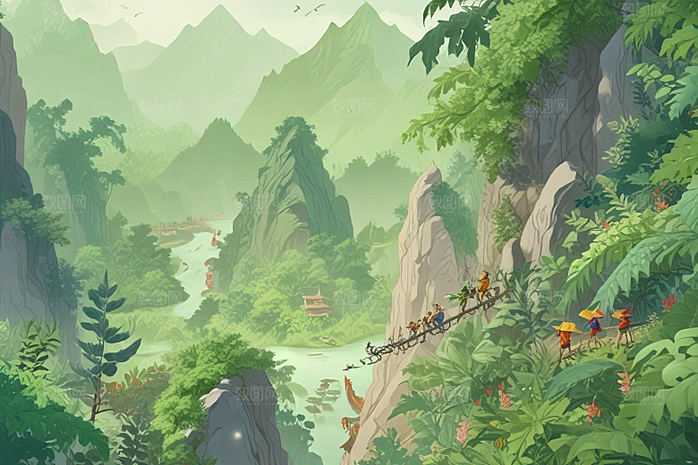 桂林山水甲天下图片