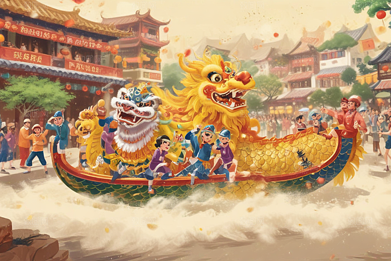 春节舞龙庆祝活动图片