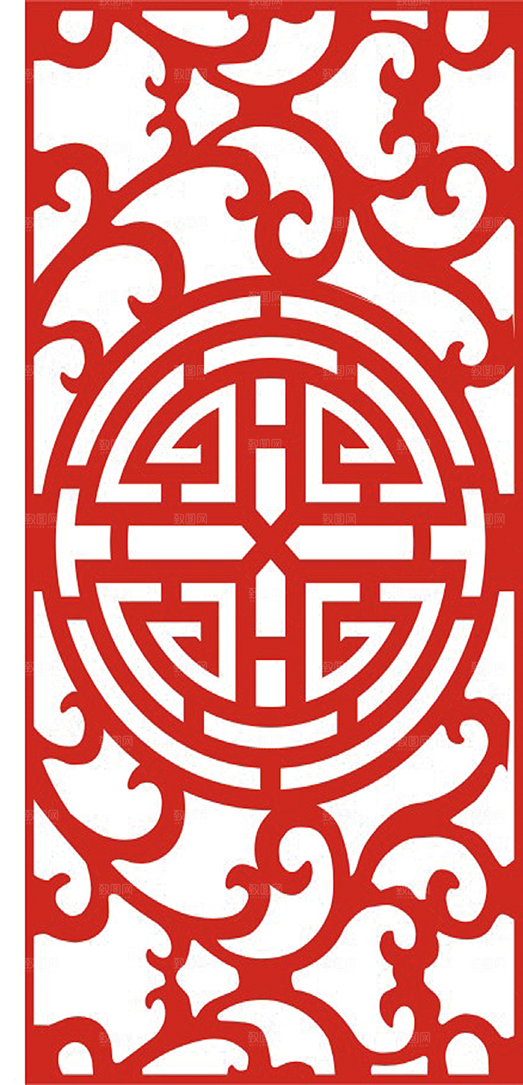 边框底纹中式窗花素材
