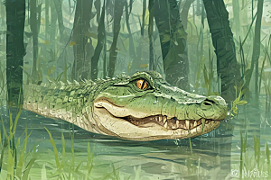 湿地霸主鳄鱼图片