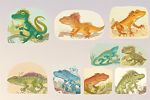 各种颜色和形态的蜥蜴图片
