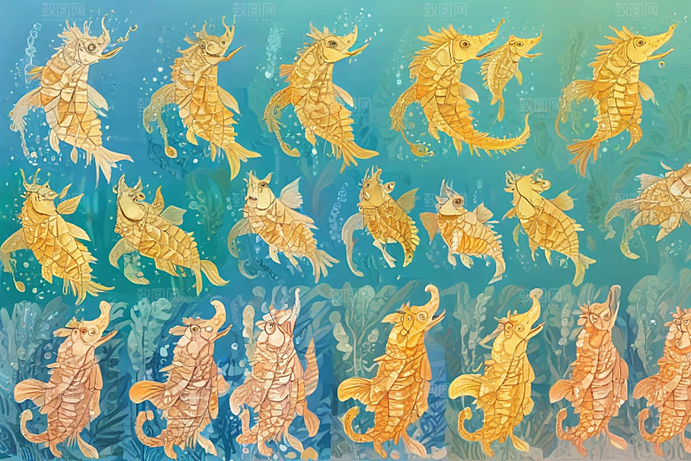 未来海洋世界海马变形记图片
