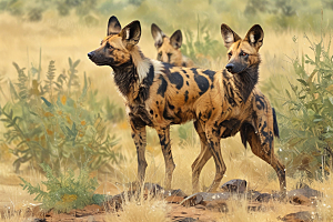 非洲野狗高清图片图片
