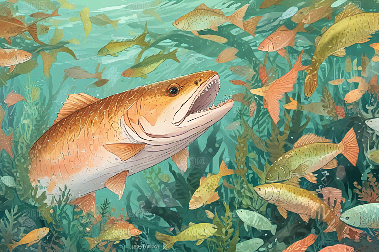图解水下生物图片